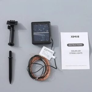 Copper Wire 8 Modes Solar String Lights Waterproof 200 LED 22M